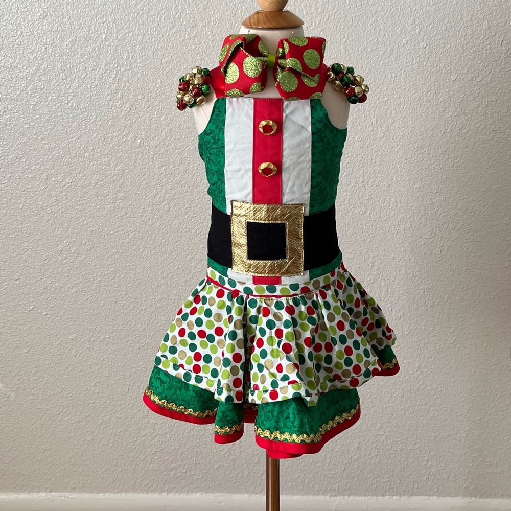 Upcycled Pageant OOC Santa’s Little Elf size 3-6